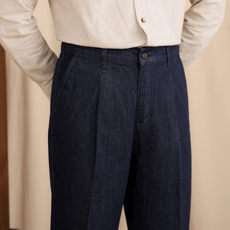 Washed Vintage Commuter Cotton - blend Mid - rise Straight - leg Jeans - Eshtree