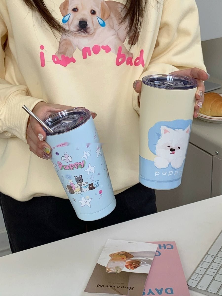 Water Heat Preservation Stainless Steel Cup With Straw Portable Insulation Cup - Eshtree