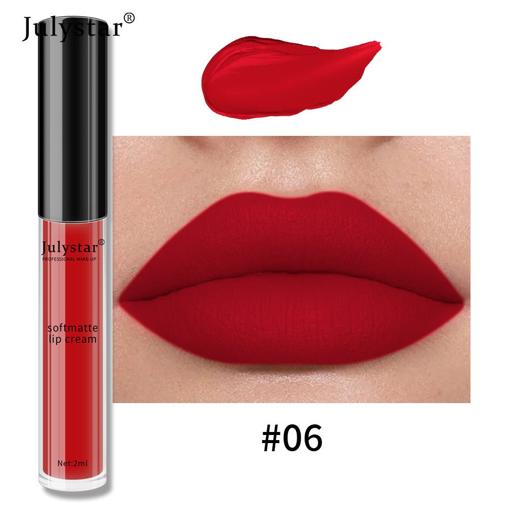 Water Mist Matte Liquid Lipstick Female Christmas Makeup Nourishing Long - lasting No Stain On Cup - Eshtree