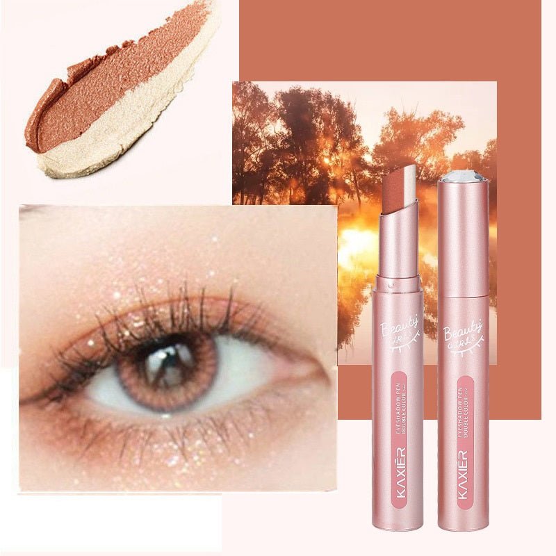 Waterproof And Sweat - proof Gradient Two - color Lazy Eyeshadow Stick - Eshtree
