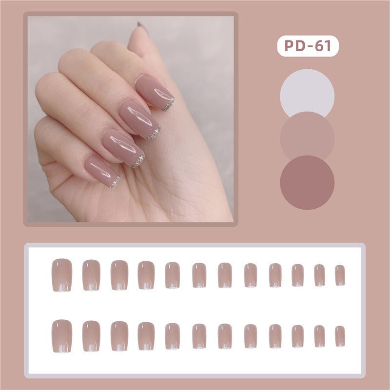 Wear Nail Manicure Fake Nail Tip Stickers Finished Product Nail Tip Frosted Ballet Nail Sticker - Eshtree