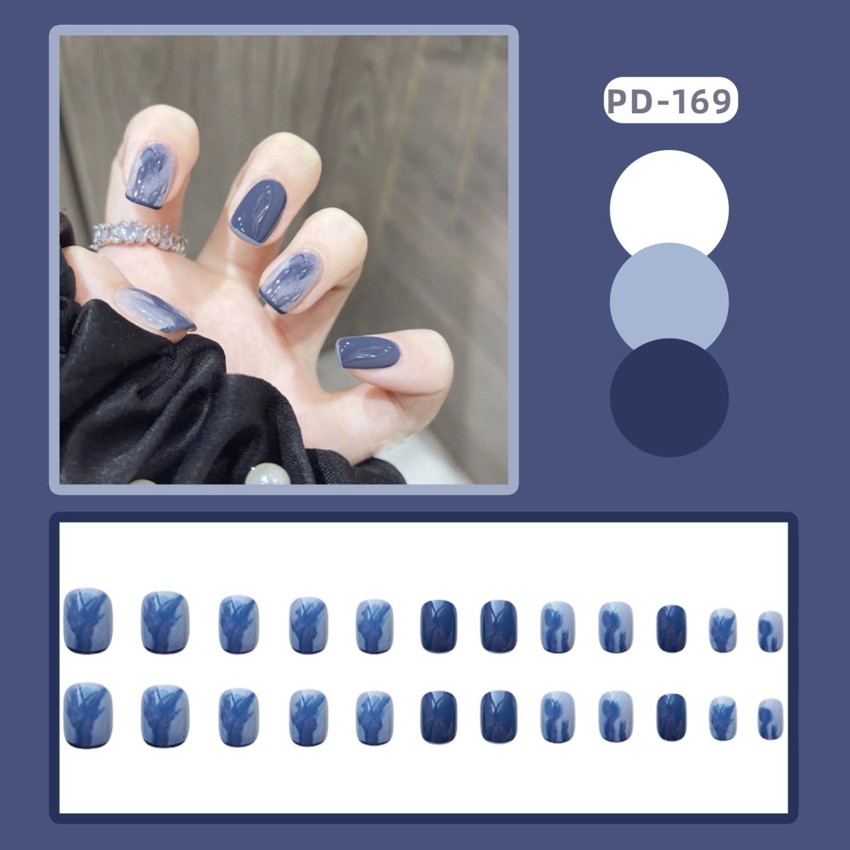 Wear Nail Manicure Fake Nail Tip Stickers Finished Product Nail Tip Frosted Ballet Nail Sticker - Eshtree