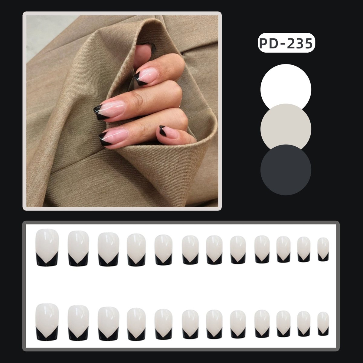 Wear Nail Manicure Fake Nail Tip Stickers Finished Product Nail Tip Frosted Ballet Nail Sticker - Eshtree