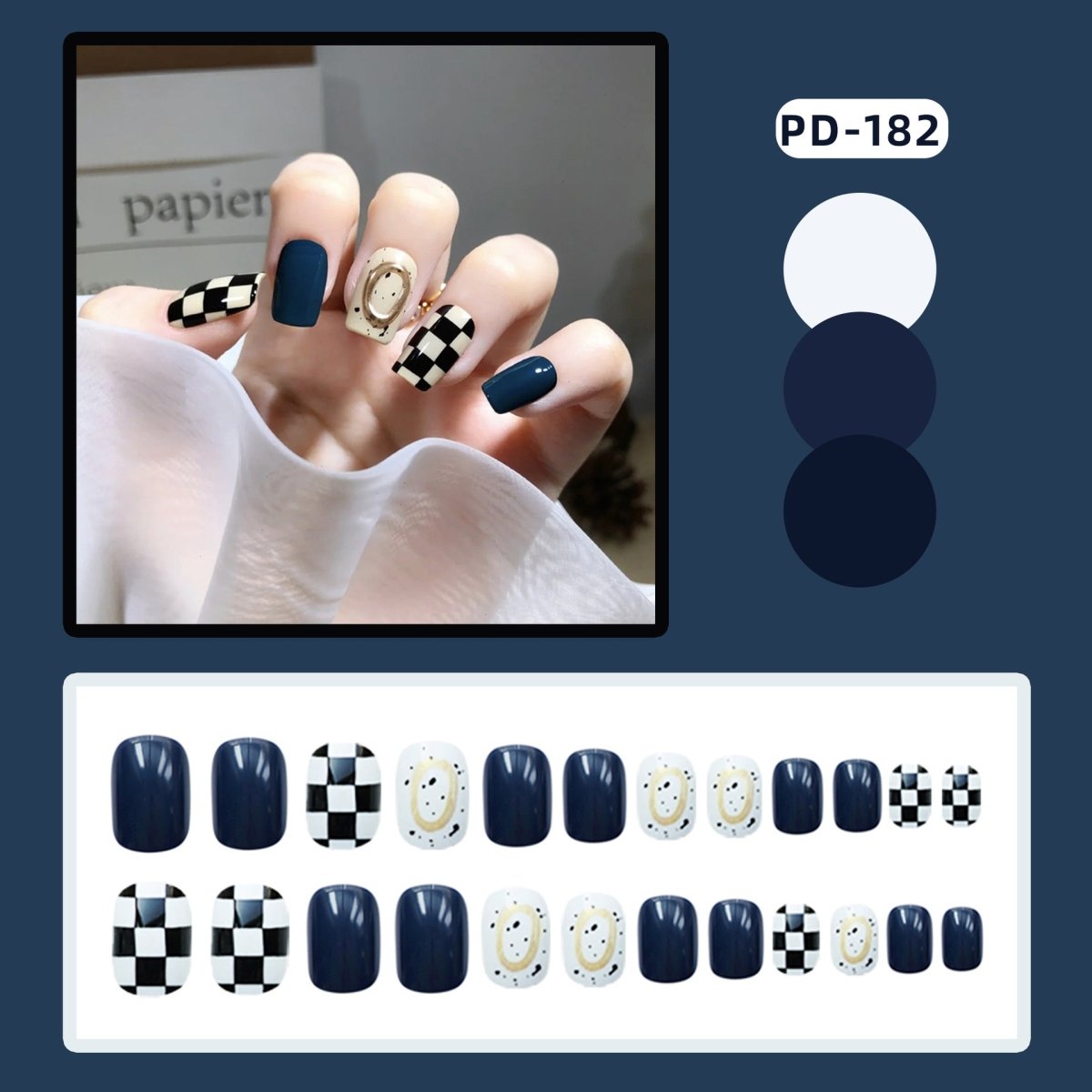 Wear Nail Manicure Fake Nail Tip Stickers Finished Product Nail Tip Frosted Ballet Nail Sticker - Eshtree