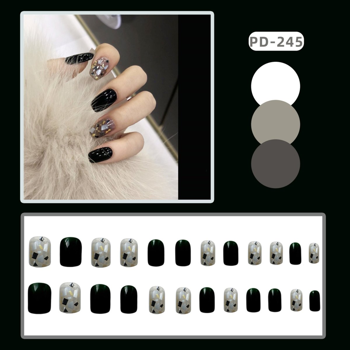 Wear Nail Manicure Fake Nail Tip Stickers Finished Product Nail Tip Frosted Ballet Nail Sticker - Eshtree