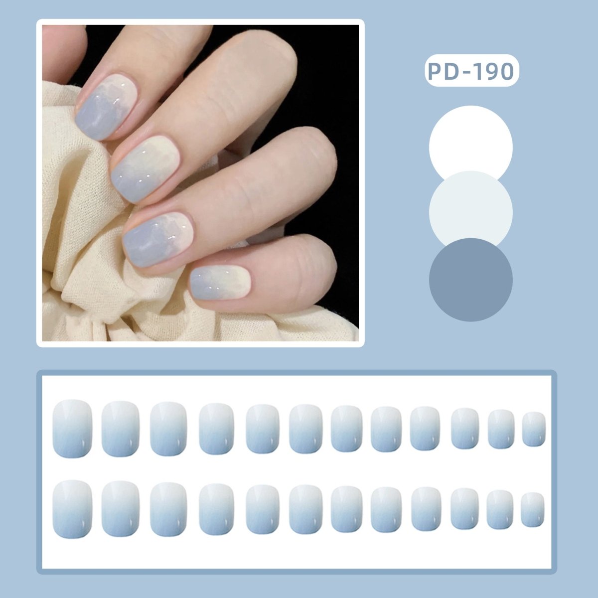 Wear Nail Manicure Fake Nail Tip Stickers Finished Product Nail Tip Frosted Ballet Nail Sticker - Eshtree