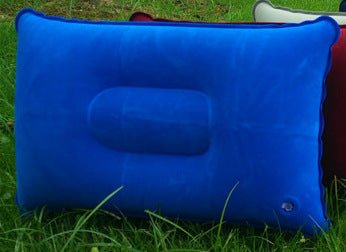 Wholesale Outdoor Pvc Pillows Travel Camping Thick Flocking Rectangular Inflatable Pillows Nap Companion Square Pillow - Eshtree