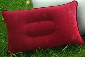 Wholesale Outdoor Pvc Pillows Travel Camping Thick Flocking Rectangular Inflatable Pillows Nap Companion Square Pillow - Eshtree