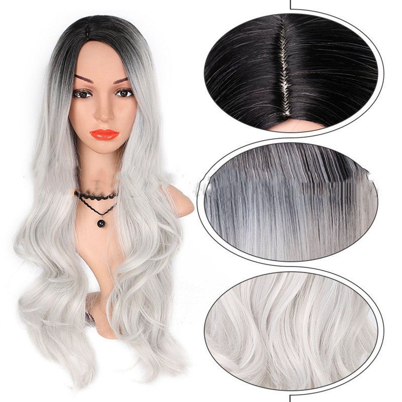 Wig foreign trade wig female gradient chemical fiber wig wig - Eshtree