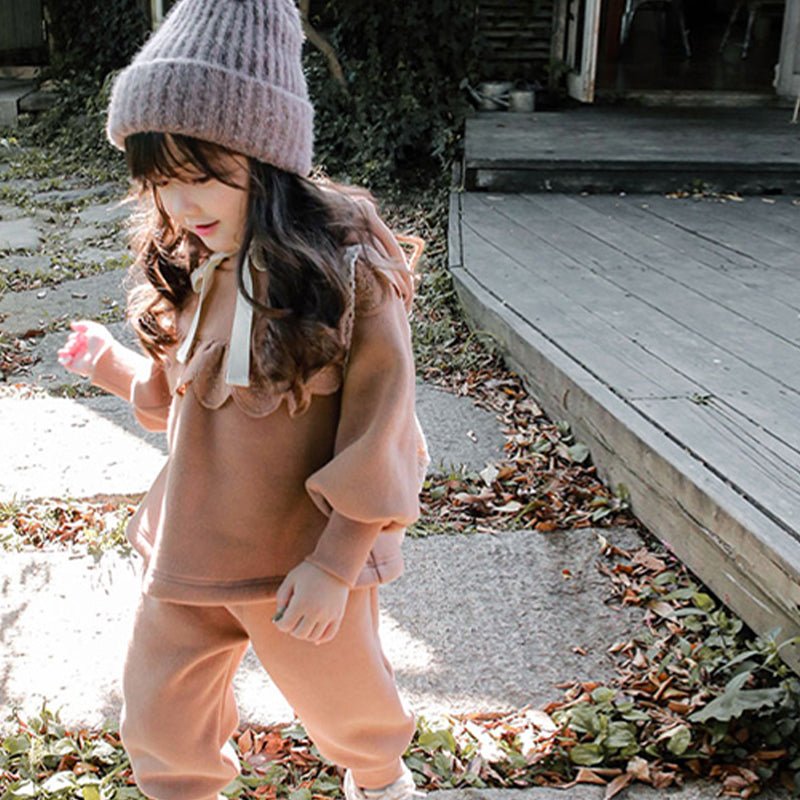 Winter Girls Plus Velvet Lace Pullover Hoodie - Eshtree