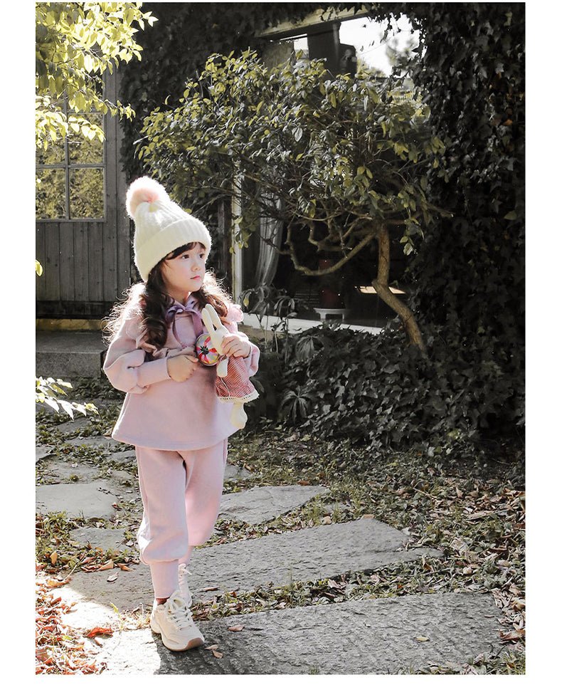 Winter Girls Plus Velvet Lace Pullover Hoodie - Eshtree