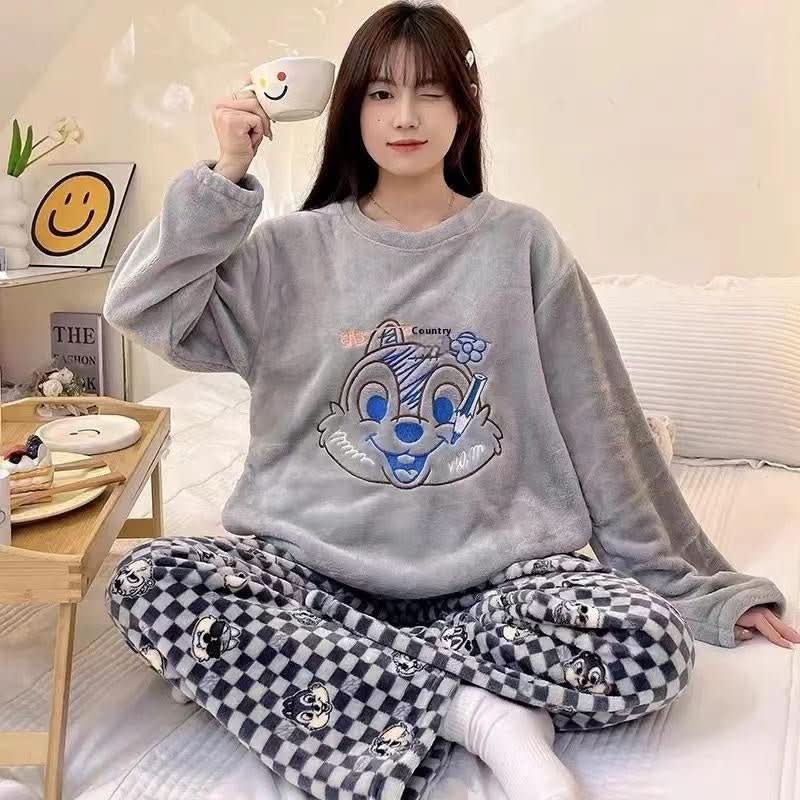 Winter Pajamas Flannel Thickened Long - sleeved Homewear - Eshtree