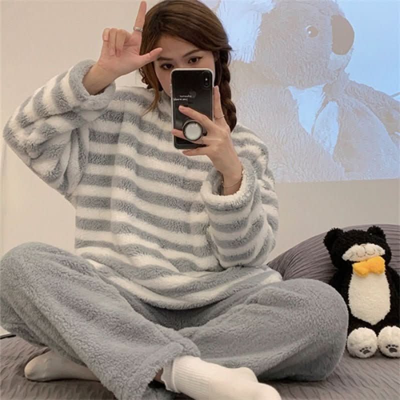 Winter Pajamas Flannel Thickened Long - sleeved Homewear - Eshtree