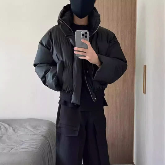 Winter Short PU Leather Coat Male - Eshtree