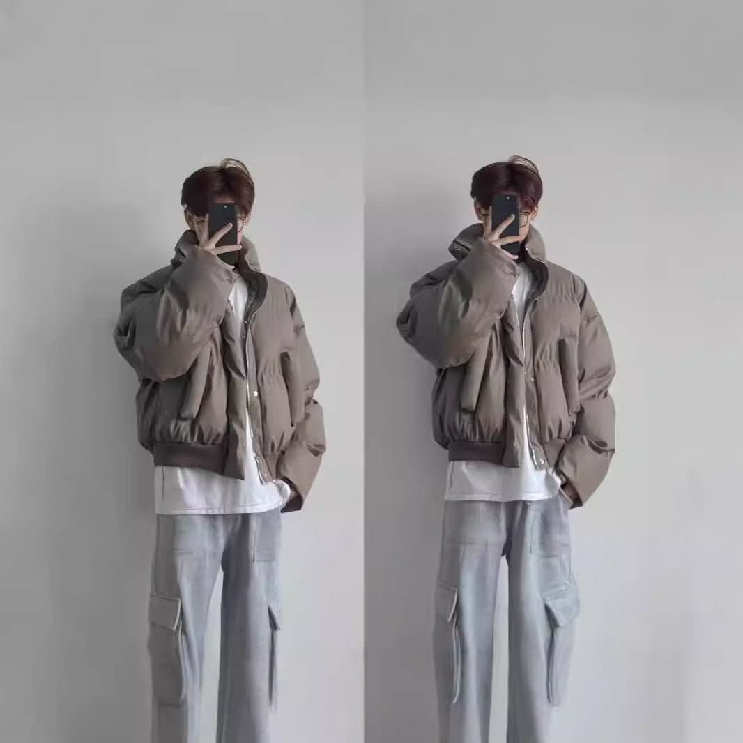 Winter Short PU Leather Coat Male - Eshtree