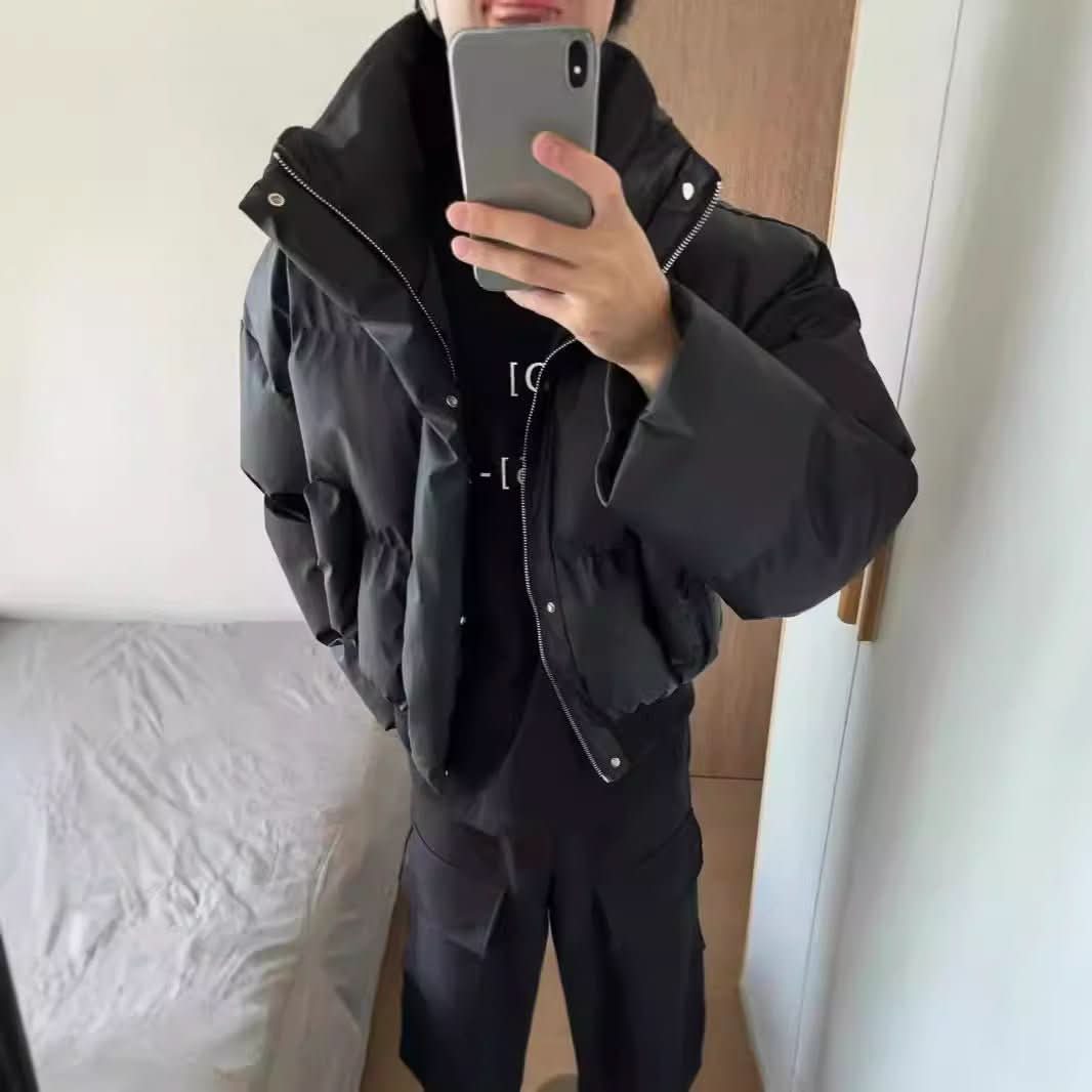 Winter Short PU Leather Coat Male - Eshtree