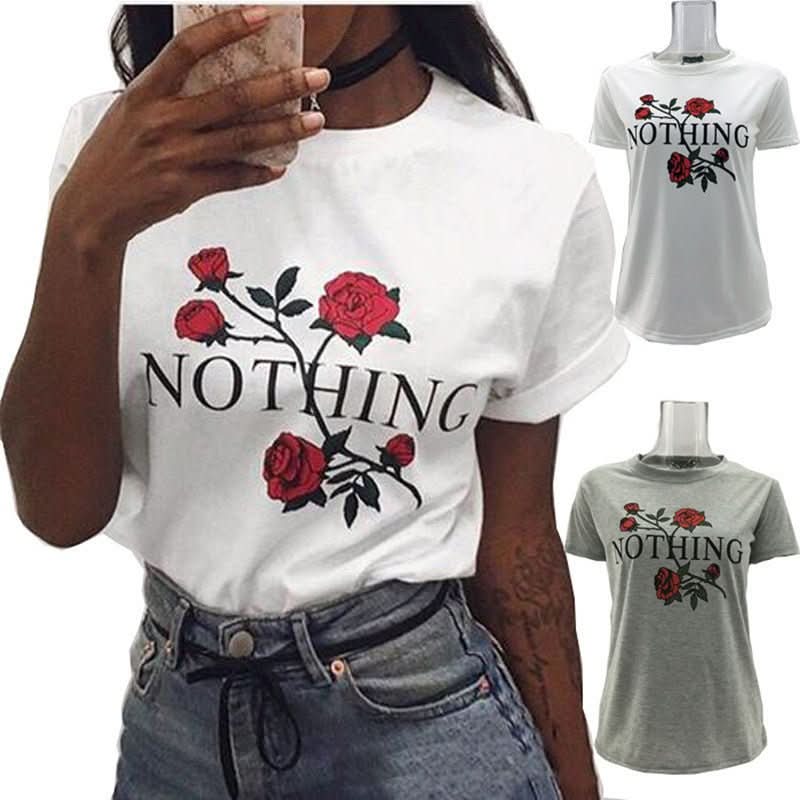 Women Summer Casual Blouse Shirt Loose T-Shirts Tops - Eshtree