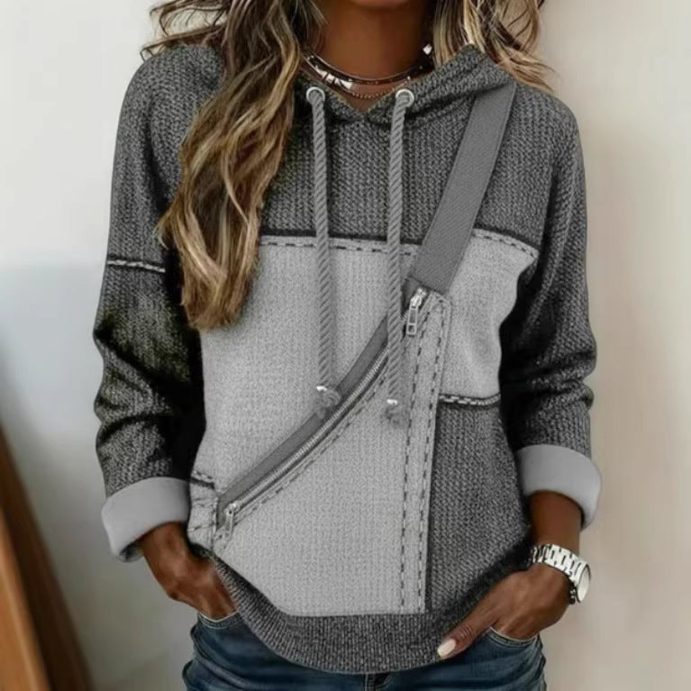 Womens 3D printed Hooded Long sleeve Sweatshirt With No Pockets - Eshtree