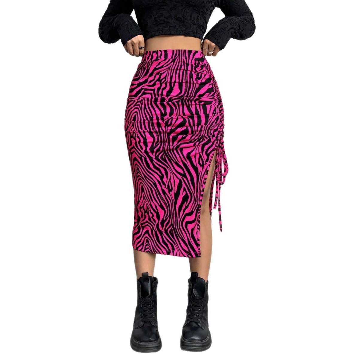 Women's Casual And Versatile Fashion Hot Pink Skirt - Eshtree