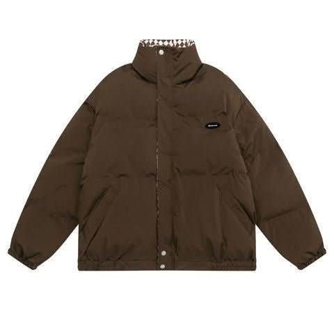 Women's Chessboard Plaid Cotton - padded Coat Winter Retro - Eshtree