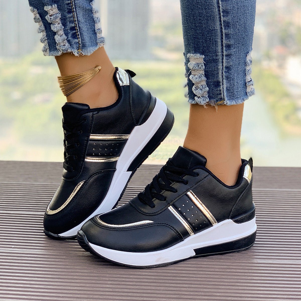 Womens Chunky - Soled Casual Fashion Sneakers - Eshtree