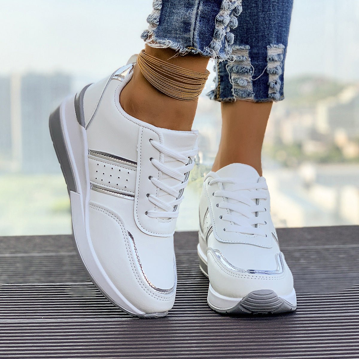 Womens Chunky - Soled Casual Fashion Sneakers - Eshtree