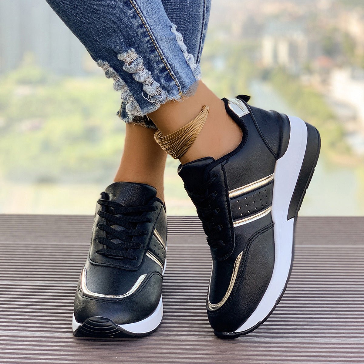 Womens Chunky - Soled Casual Fashion Sneakers - Eshtree