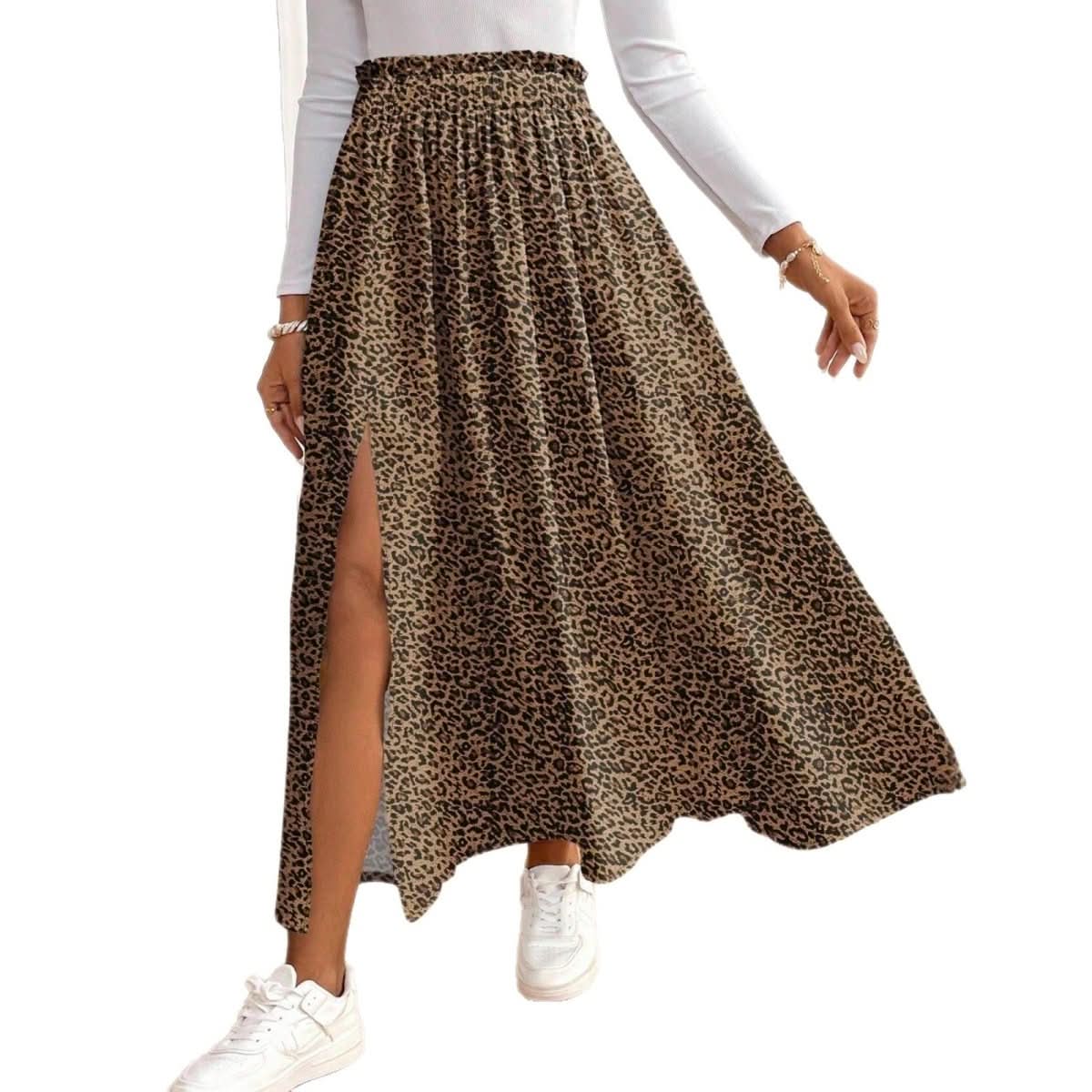 Women's Fashion Floral Split High - waist Long Skirt - Eshtree