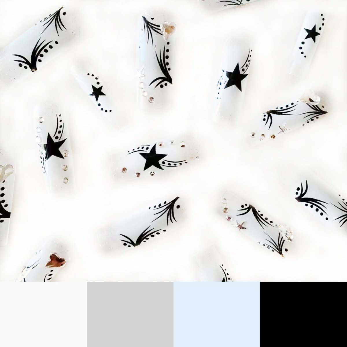 Women's Fashion Rhinestone Patch Nails - Eshtree