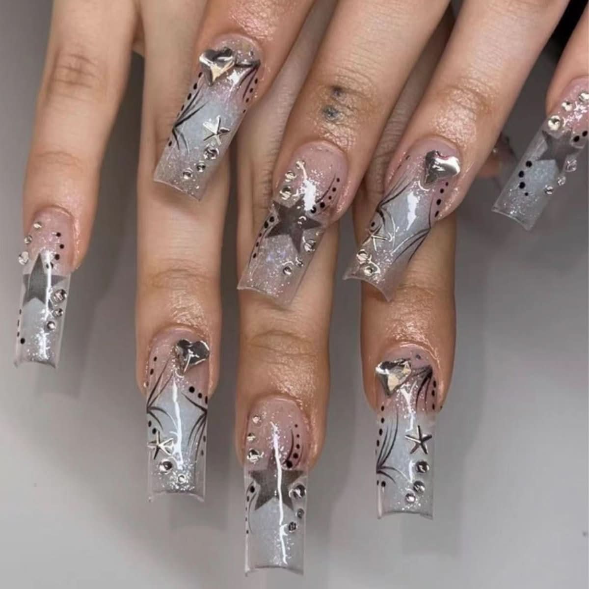 Women's Fashion Rhinestone Patch Nails - Eshtree