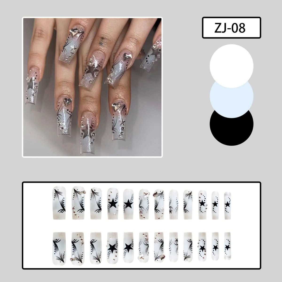 Women's Fashion Rhinestone Patch Nails - Eshtree