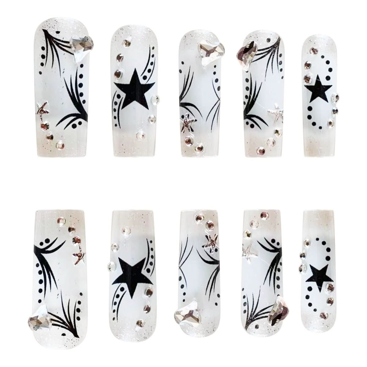 Women's Fashion Rhinestone Patch Nails - Eshtree