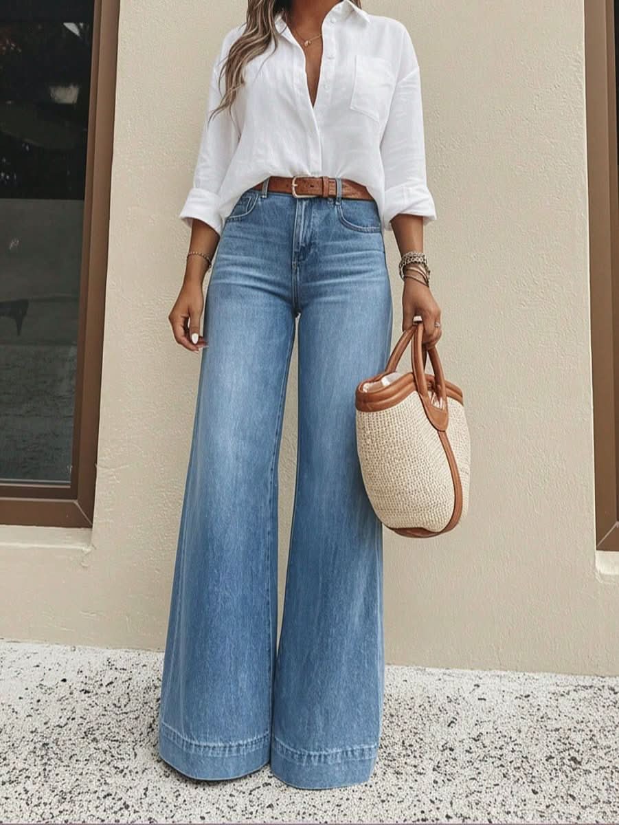 Womens Fashionable Vintage Washed Slim - Fit Jeans - Eshtree