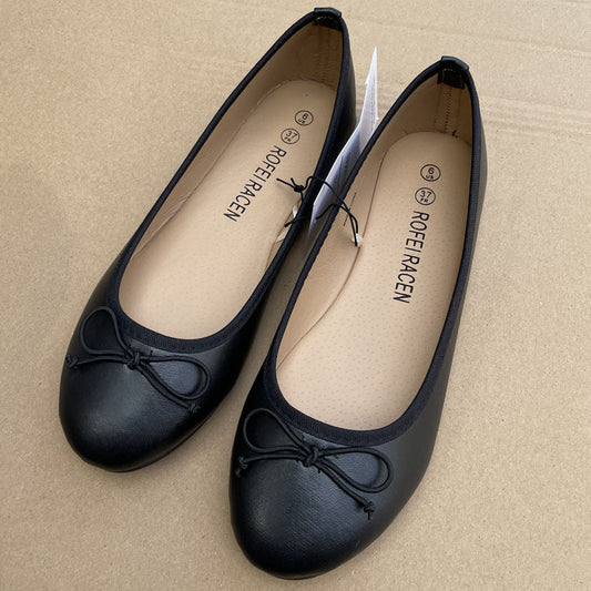Womens Flat Shoes With A Single Bow - Eshtree