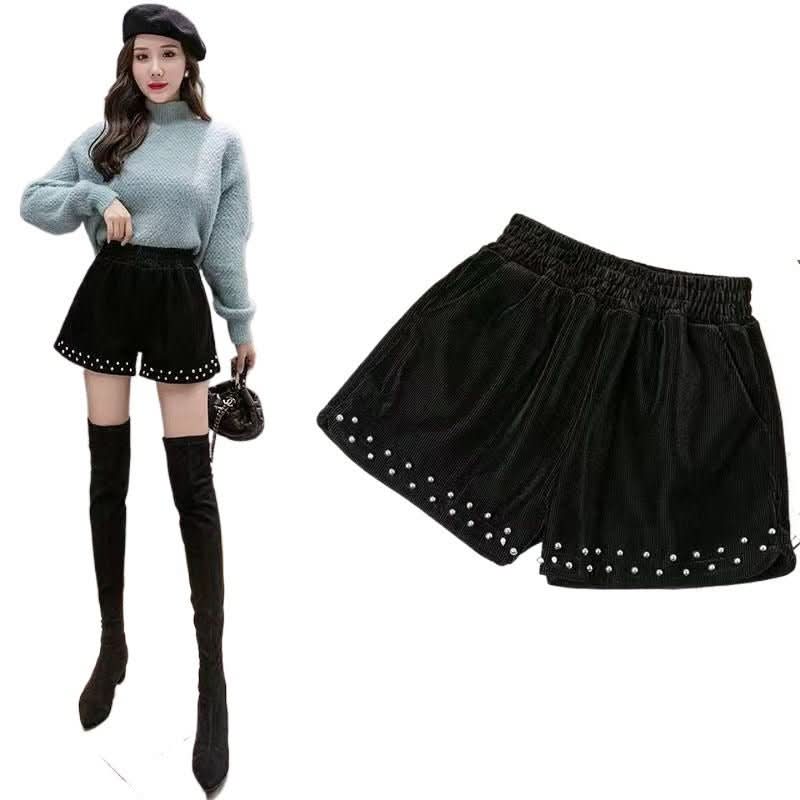 Womens High - Waisted Plus - Size Casual Wide - Leg Pants Loose Shorts - Eshtree