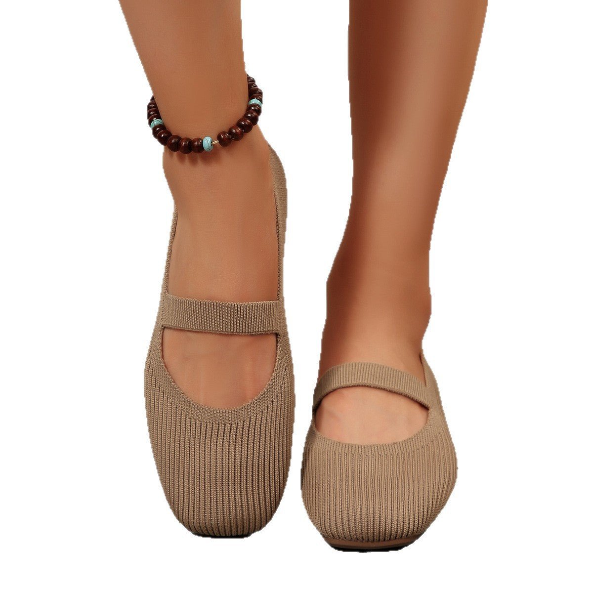 Womens Lightweight Breathable Knit Mesh Flats With A Low - cut Design - Eshtree