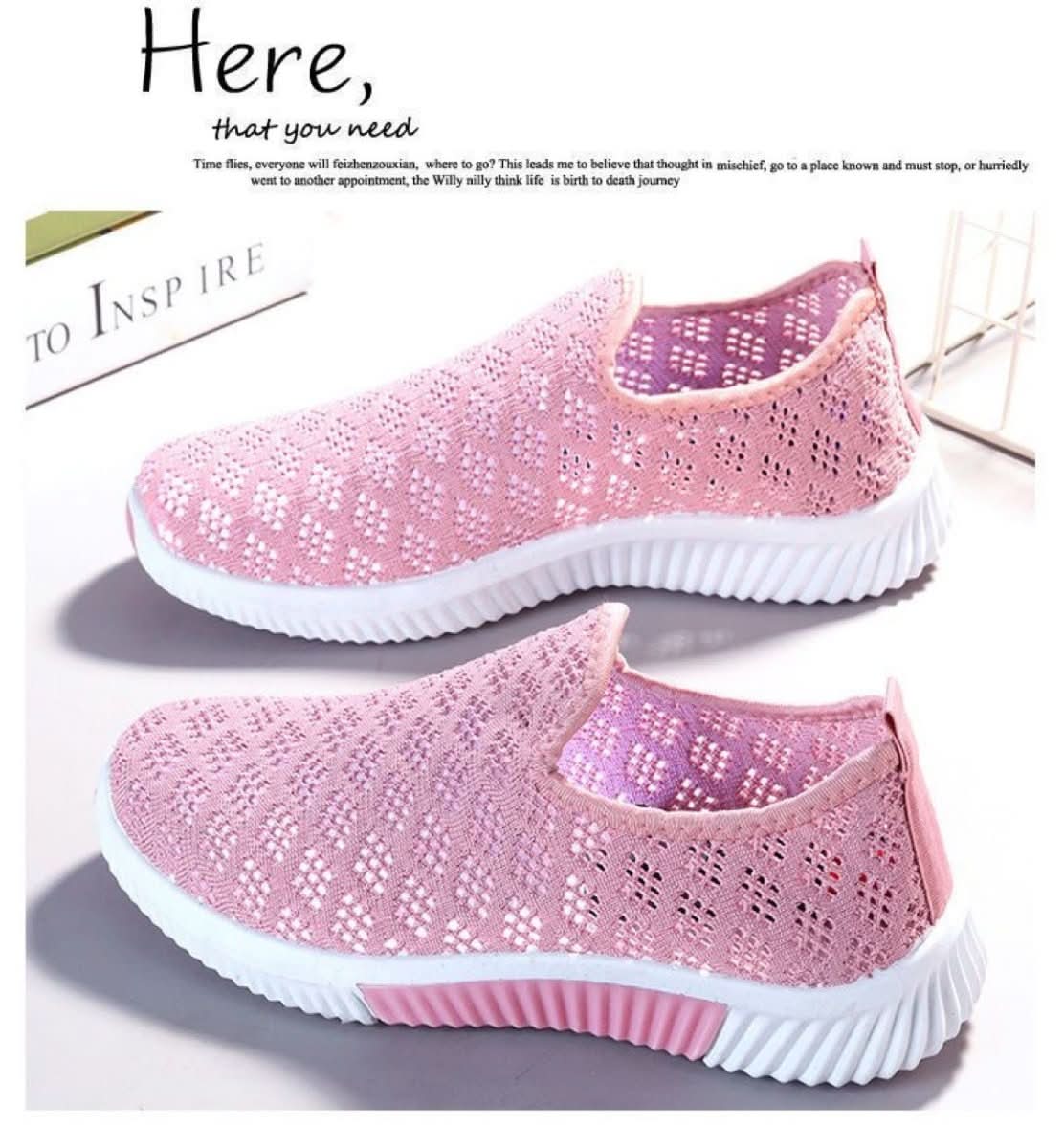 Womens Lightweight Mesh Shoes Breathable Flat Casual Footwear - Eshtree