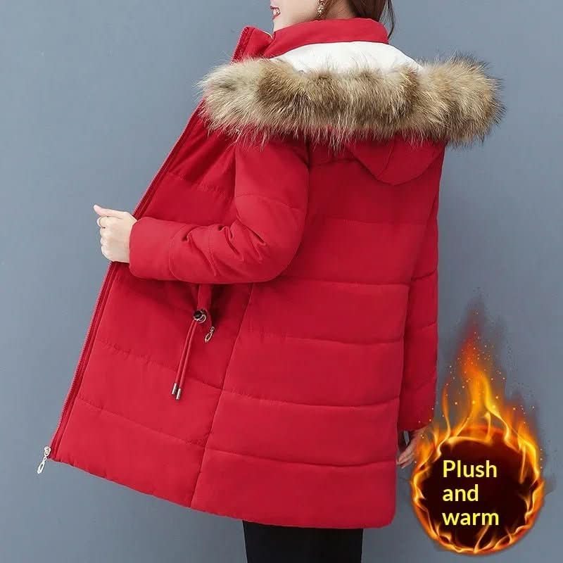 Womens Mid - Length Padded Cotton - Padded Jacket - Eshtree