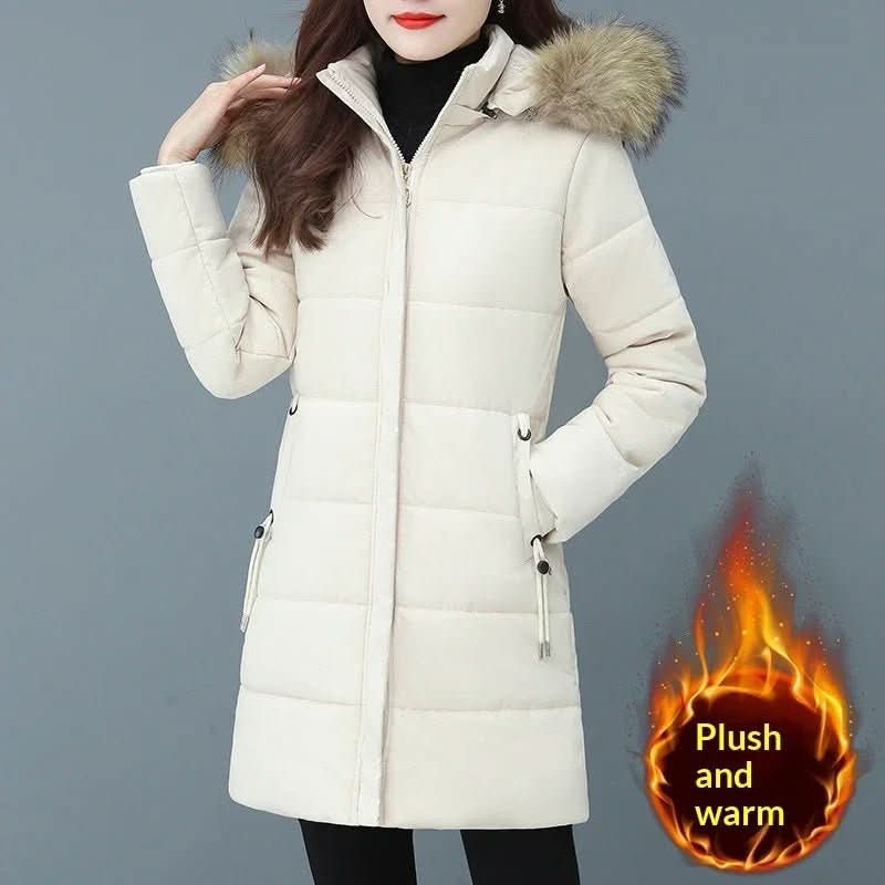 Womens Mid - Length Padded Cotton - Padded Jacket - Eshtree