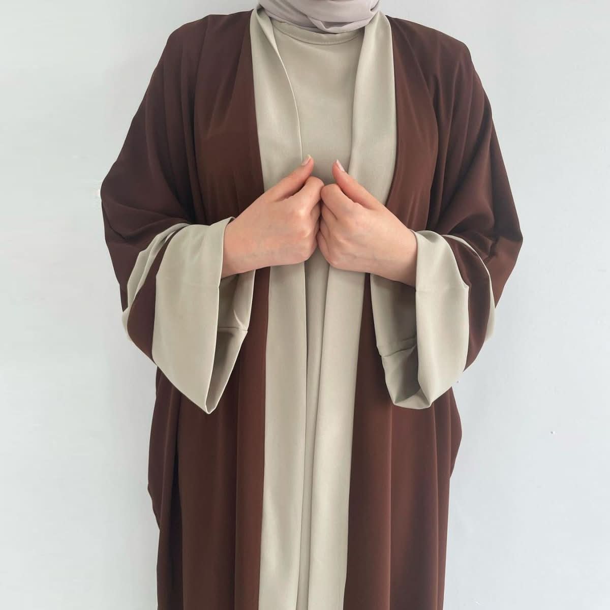 Women's Muslim Long Dress Abaya Two - piece Suit - Eshtree