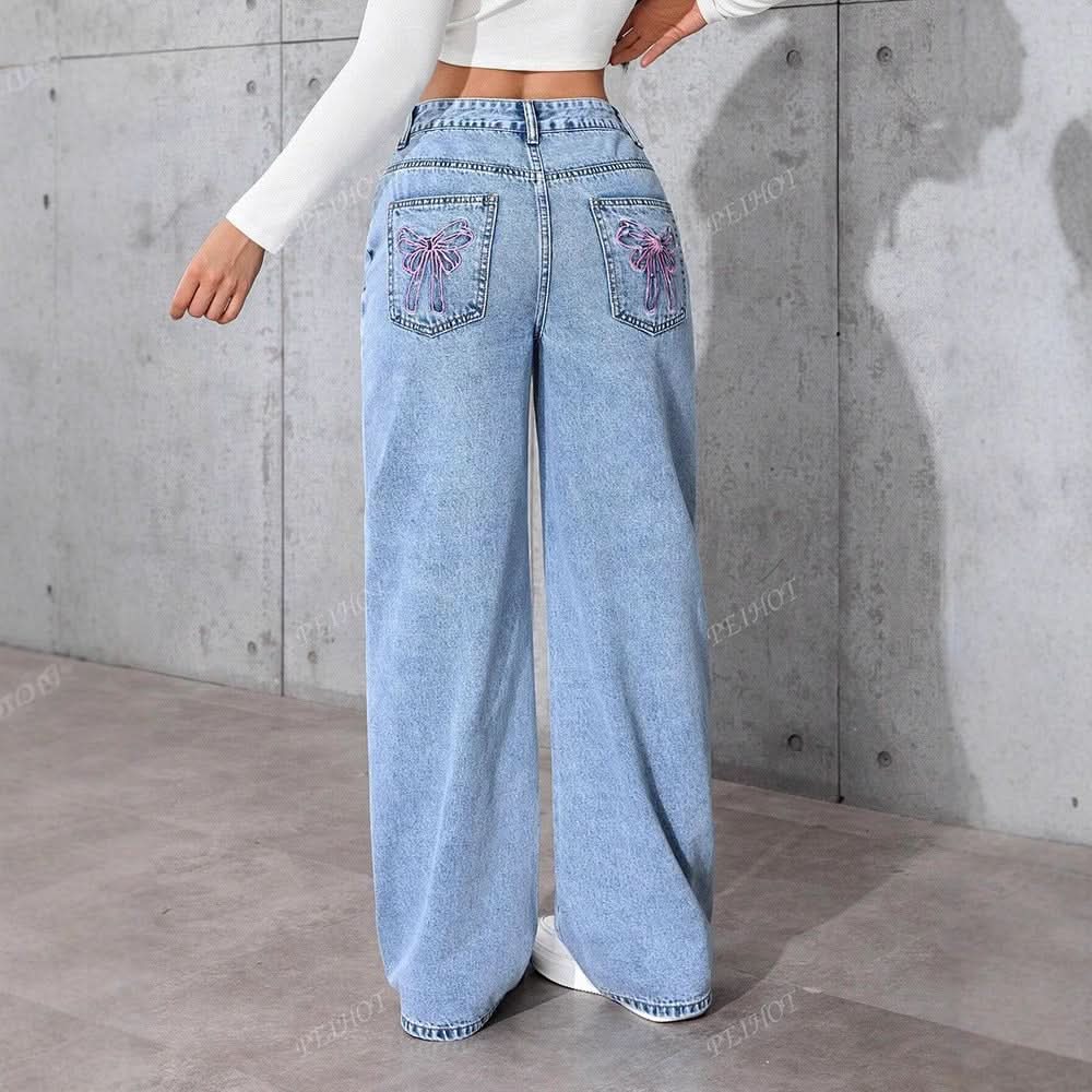 Women's Printed Jeans Summer Loose Trendy - Eshtree