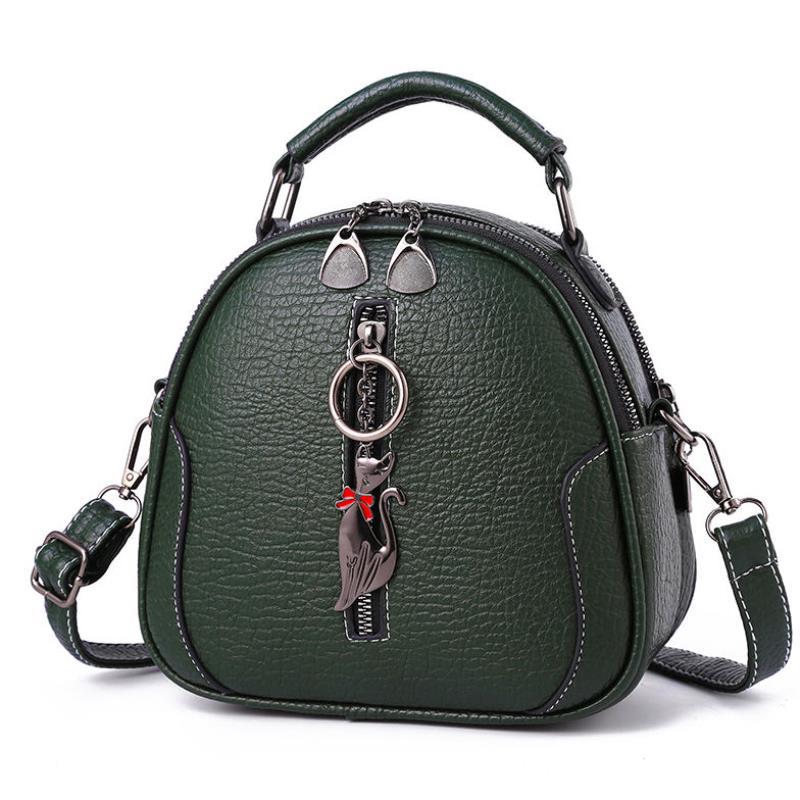 Women's shoulder bag large capacity diagonal small round bag - Eshtree