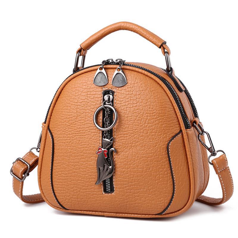 Women's shoulder bag large capacity diagonal small round bag - Eshtree