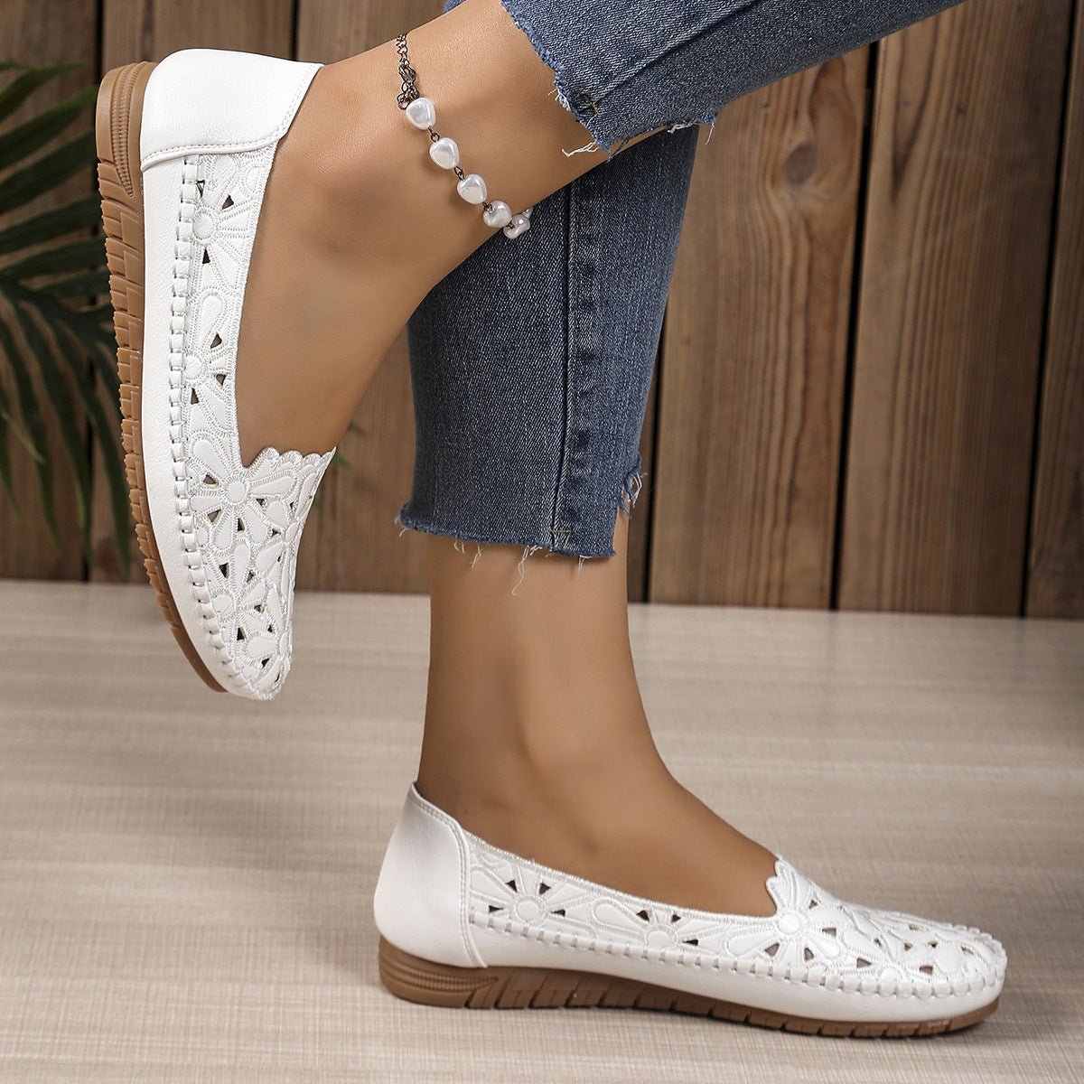 Womens Stylish Breathable Hollow - out Casual Flat Shoes - Eshtree