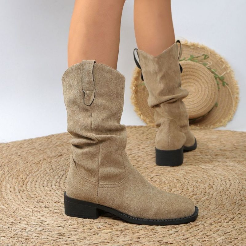 Womens Stylish British - style Chunky - heel Ankle Boots - Eshtree