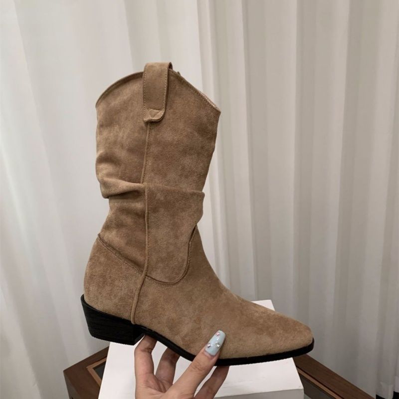 Womens Stylish British - style Chunky - heel Ankle Boots - Eshtree