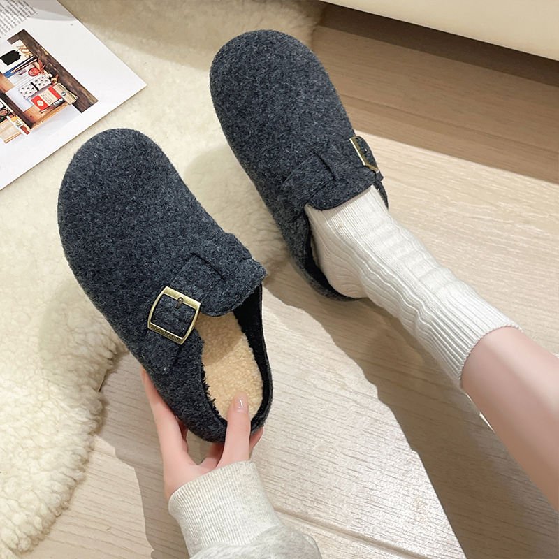 Womens Stylish Casual Wool And Cotton Slippers - Eshtree