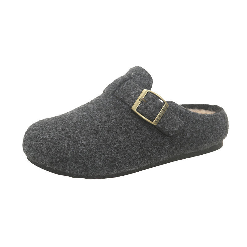 Womens Stylish Casual Wool And Cotton Slippers - Eshtree