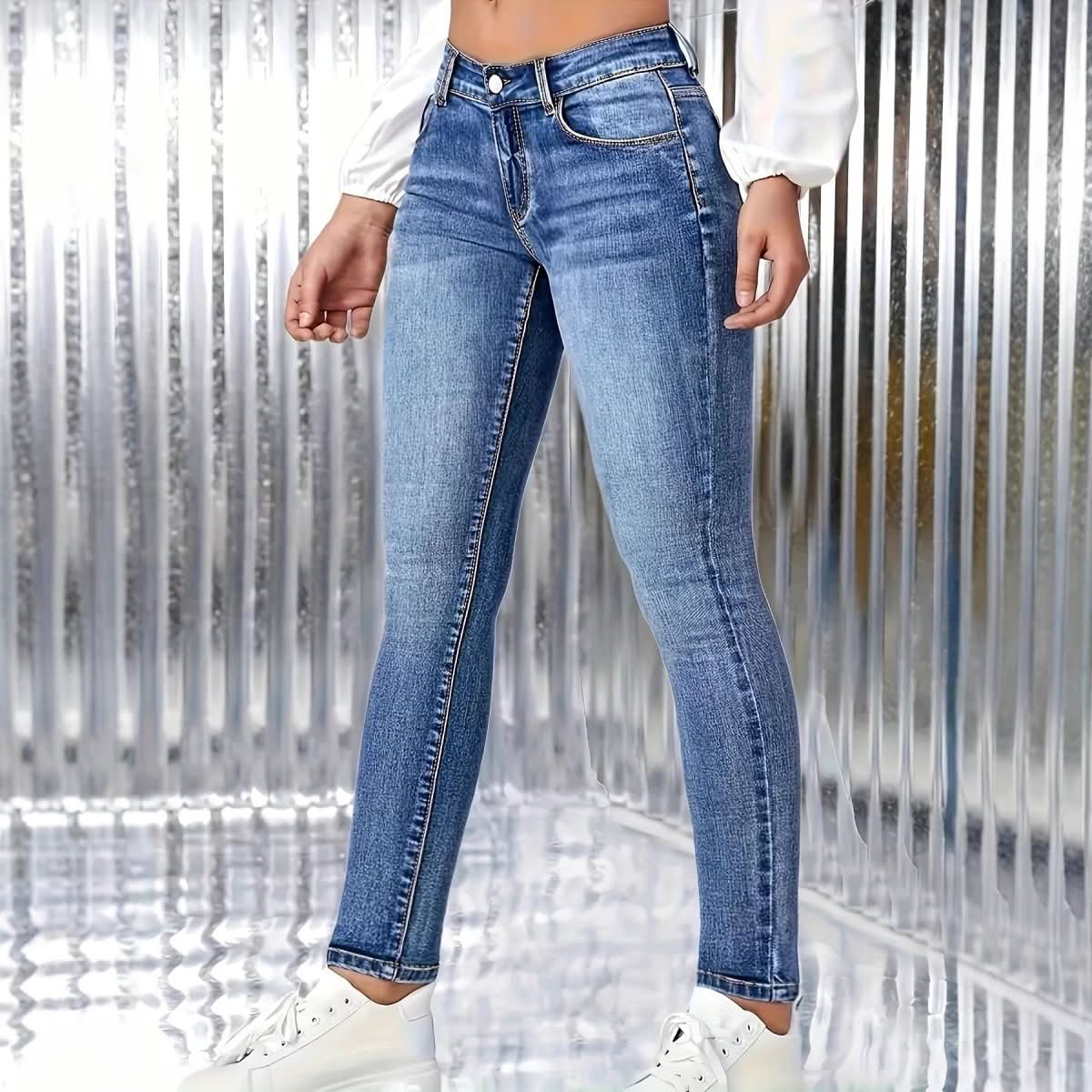 Womens Stylish Versatile Stretchy Slim - fit Minimalist Jeans - Eshtree