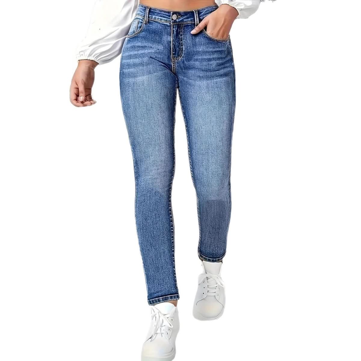 Womens Stylish Versatile Stretchy Slim - fit Minimalist Jeans - Eshtree